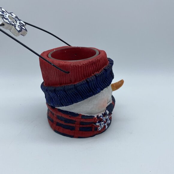 Set Of 3 Snowman Votive Candle Holders Christmas Winter Holiday Snowmen - Picture 12 of 16